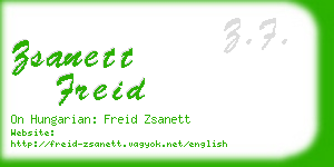 zsanett freid business card